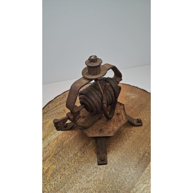 Rare 18th/19thC Hand-Forged Wrought Iron Wax Jack For Sale - Image 18 of 18