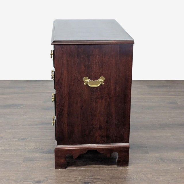 Stickley Stickley Chippendale Style Four Drawer Nightstand With Pull-Out Tray For Sale - Image 4 of 9