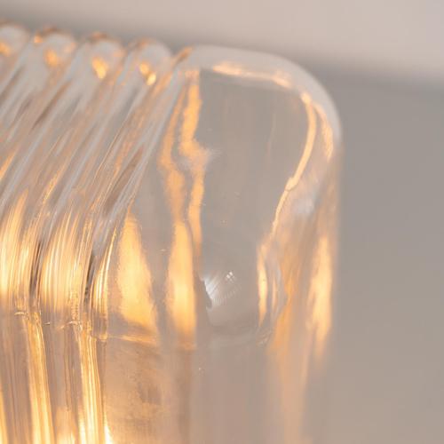 Glass & Aluminum Lari Mini Table Lamp by Angelo Mangiarotti, 2023 For Sale - Image 12 of 15