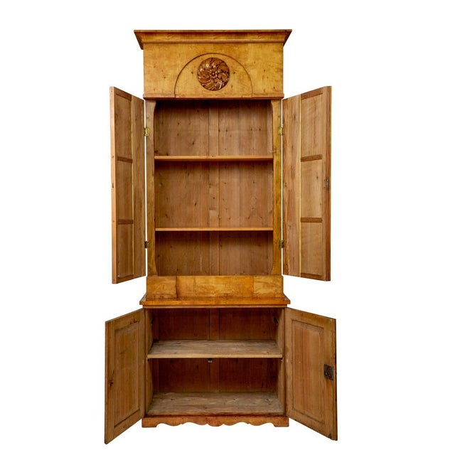 Traditional 19th Century Swedish Birch Architectural Cabinet, 1870s For Sale - Image 3 of 11