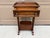 Mid-20th Century Brandt Walnut Faux Bamboo Side Table With Drawer & Magazine Rack For Sale - Image 11 of 17