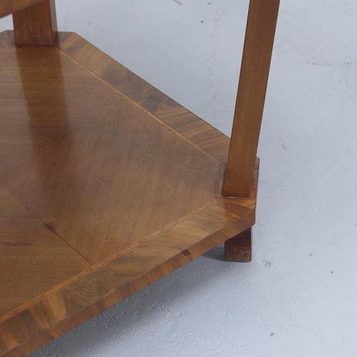 Wood French Art Deco Side Table For Sale - Image 7 of 11