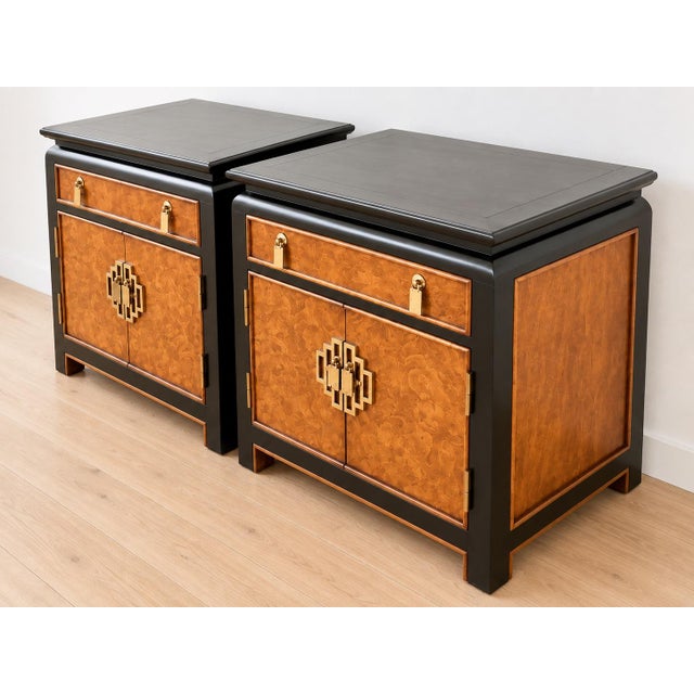 Mid-Century Modern Raymond Sobota by Century Mid Century Modern Chin Hua Nightstands, 2 Pieces For Sale - Image 3 of 7