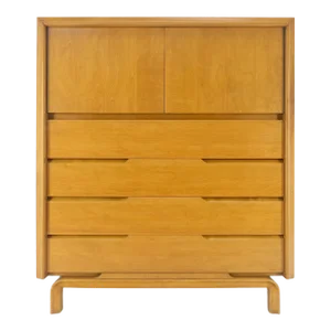 Edmond Spence Swedish Blond High Boy Gentleman's Chest Dresser 4 Drawers