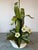 Metal 1960s Mid-Century Modern Tole Safran & Glucksman Floral Table Lamp and Scalloped Silk Shade - 38" Tall For Sale - Image 7 of 17