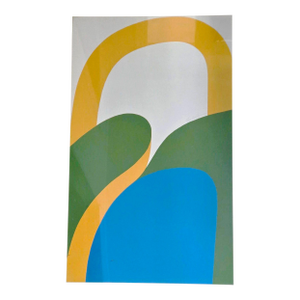 Original Signed Large 60" H Carol Summers Wood Block Print Framed in Plexiglass