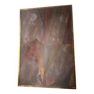 Modern Geometric Mixed Media For Sale