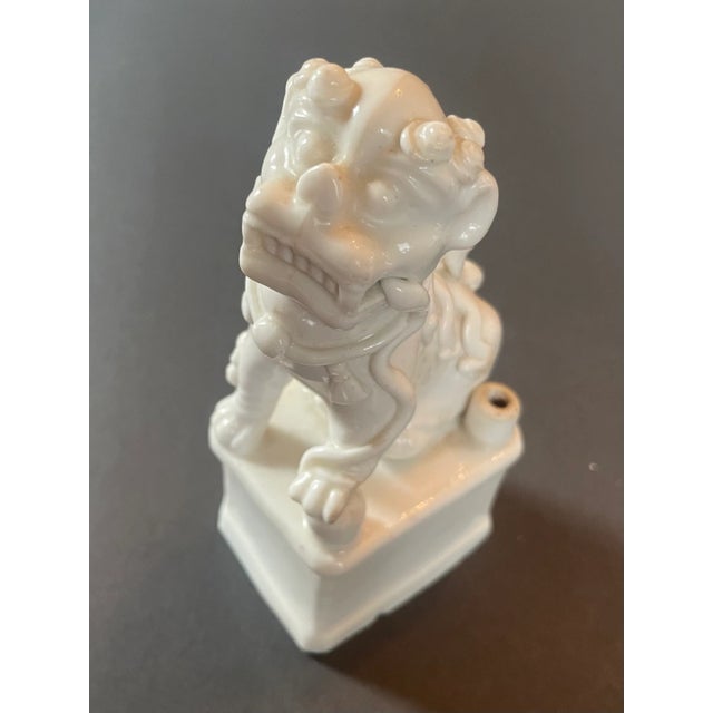 Early 20th Century Vintage Blanc De Chine Fu Dog For Sale In Los Angeles - Image 6 of 7