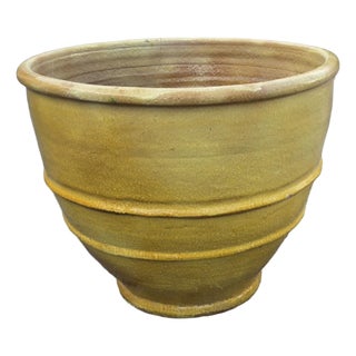 Copilot Said: Moroccan Handcrafted Pottery Planter / Golden Yellow For Sale
