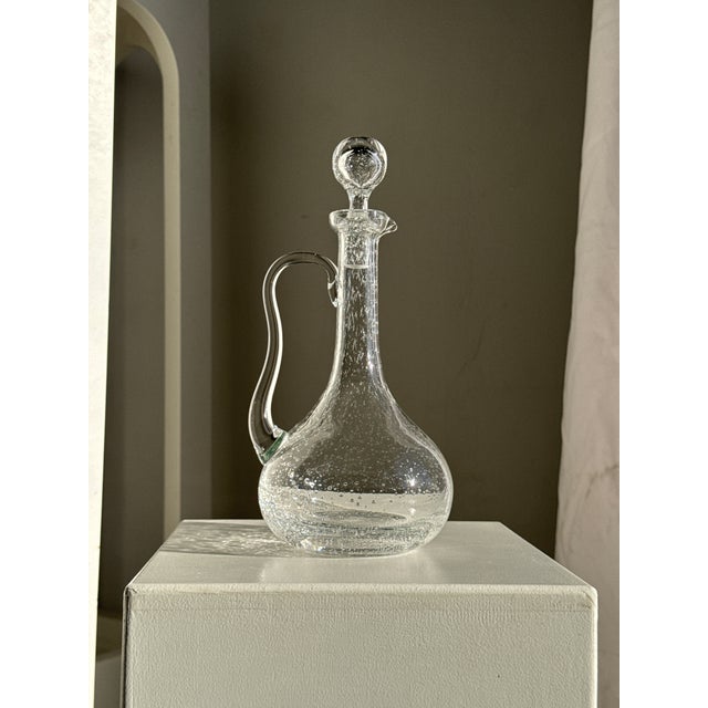 Large Clear Glass Carafe with Stopper from Biot, 1956 For Sale - Image 13 of 13