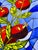 2020s Original Framed Watercolor Religious Painting “Stained Glass Pomegranates” For Sale - Image 5 of 12