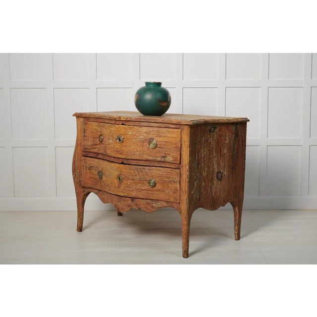 Wood Antique Swedish Rococo Chest of Drawers For Sale - Image 7 of 13