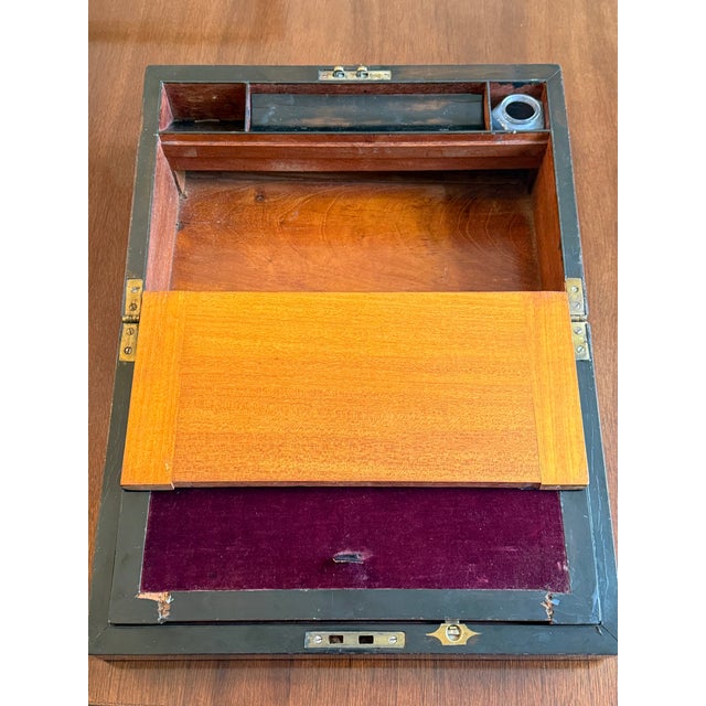 Antique Lap Desk or Writing Box For Sale - Image 10 of 12