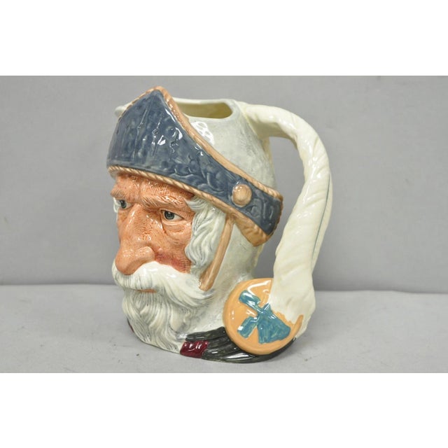 Classical Roman Vintage 1956 Royal Doulton Don Quixote D6455 Porcelain Toby Character Jug Mug For Sale - Image 3 of 13
