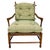 French Provincial Late 20th Century Custom-Made Country French Ladderback Armchair and Ottoman Set by Calico Corners For Sale - Image 3 of 18