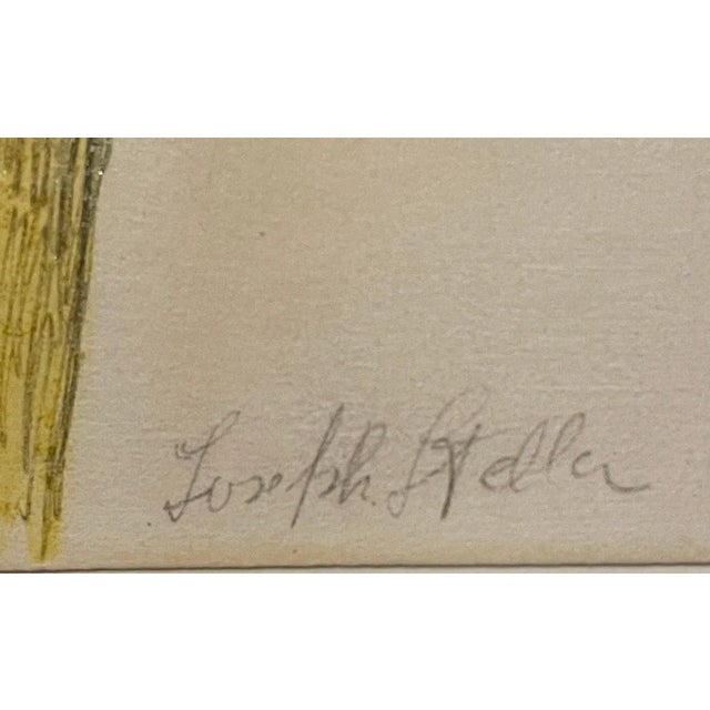 Green Joseph Stella (American, 1877–1946) Floral Study, Pencil and Crayon on Paper For Sale - Image 8 of 8