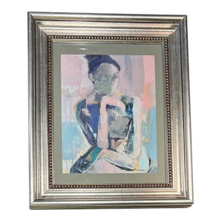Contemporary Donna Weathers Repro Print of Femme Nuee Female Figure in Vintage Frame For Sale