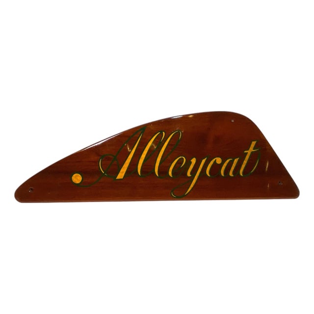 Yacht Quarterboard from the Alleycat For Sale