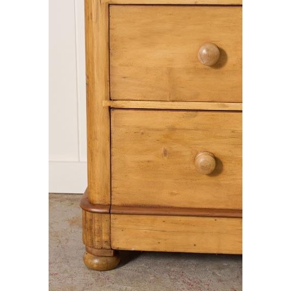 Wood Mid 19th Century Victorian Large Two Over Three English Pine Chest With Extra Deep Bottom Drawer For Sale - Image 7 of 10