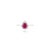 Art Nouveau 14k Gold Natural Mozambique Ruby Diamond Halo Ring Size 6 For Sale - Image 3 of 14
