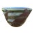 Lithuanian Art Glass Signed Mauve Yellow Centerpiece Bowl For Sale