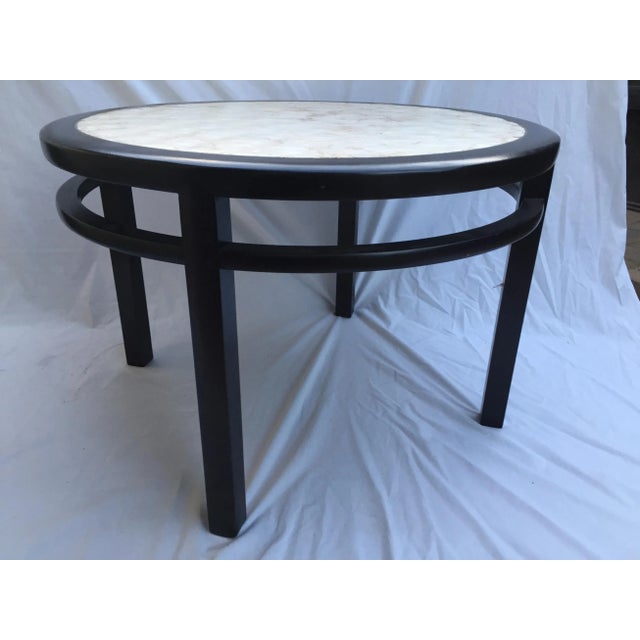 Mid Century Capiz Shell Top Round Table For Sale - Image 9 of 9