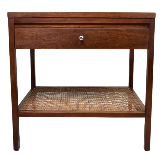 Paul McCobb for Lane Delineator Walnut Caned Side / End Table For Sale