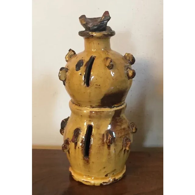 Ceramic Antique 19th Century English Staffordshire Decorated Redware Bird House Money Box For Sale - Image 7 of 13