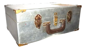 1940s Polished Aluminum Vintage Cinema Equipment Hasped Carry / Suitcase