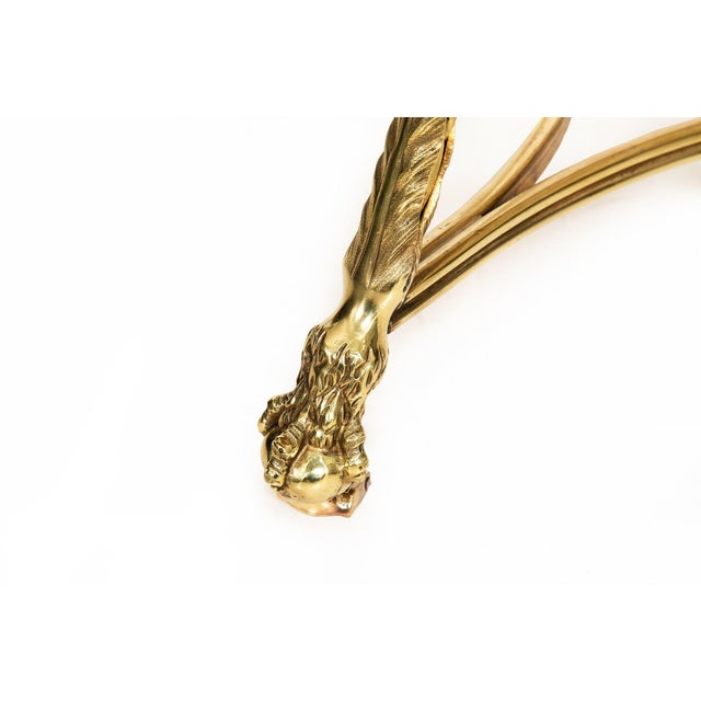 French Neoclassical Bronze "Rooster" Marble Side Table Gueridon For Sale - Image 11 of 16