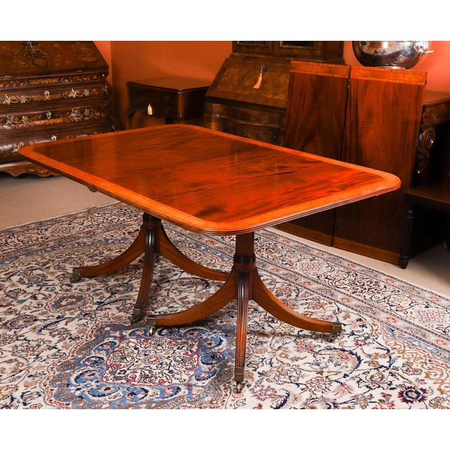 1980s Vintage Regency Revival Dining Table and Chairs by William Tillman, 1980s, Set of 11 For Sale - Image 5 of 18