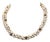 Vintage 1980s Signed Napier Beaded Faux-Ivory & Tiger's Eye Torsade Necklace For Sale