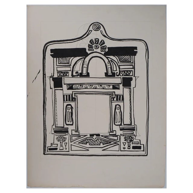 Jacques Soisson, Study of Ketouba, Ink Drawing For Sale