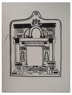 Jacques Soisson, Study of Ketouba, Ink Drawing
