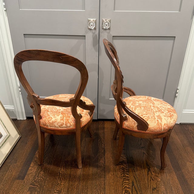Vintage Upholstered Chair (Set of 2) For Sale - Image 4 of 10
