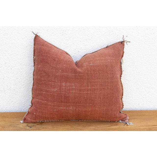 Rust Cascade Cactus Silk Moroccan Pillow For Sale In Los Angeles - Image 6 of 7