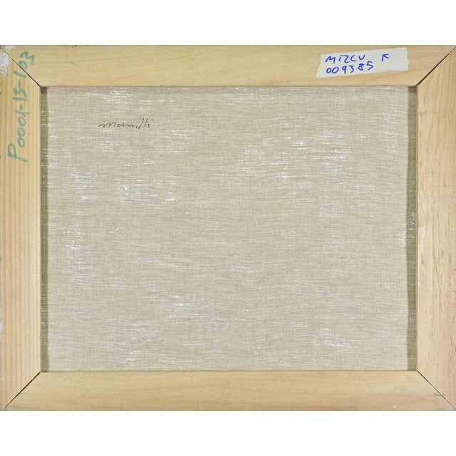 Franco Marzilli, Ballerina in the Park, Oil Painting, 1970s For Sale - Image 4 of 5