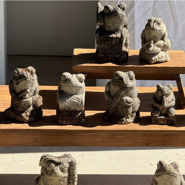 Small Balinese Limestone Frog Sculpture, 2000s For Sale - Image 14 of 18