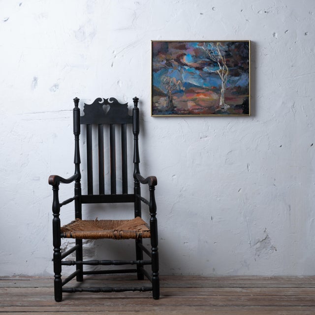 William Schneider A landscape painting by William Schneider entitled Aeolus, 1981. 24 ¾ by 18 ¾ inches
