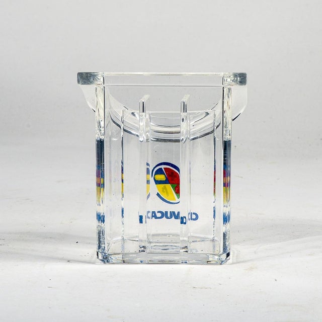 Acrylic Glass Pen Holder by B. Gecchelin for Guzzini, 1990s For Sale - Image 3 of 10