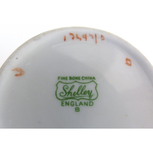 Shelley England Fine Bone China Enameled & Gilt Demitasse Cups & Saucers-Set of 5 For Sale In Miami - Image 6 of 8