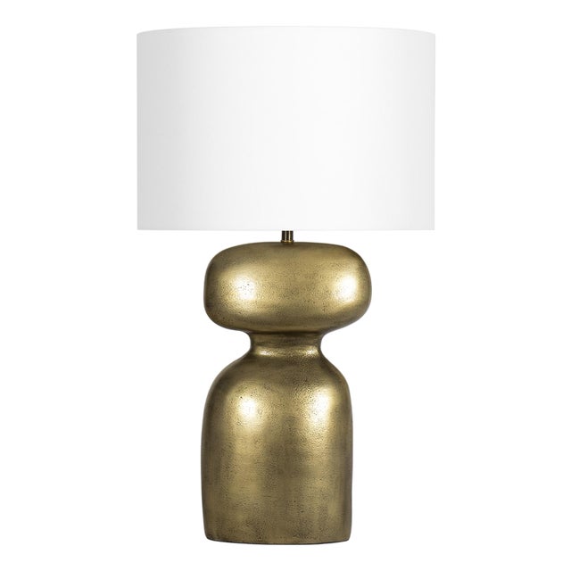 Bardot Metal Table Lamp, Brass For Sale
