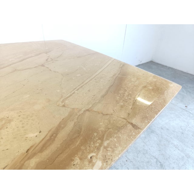 Vintage Travertine Dining Table, 1970s For Sale - Image 3 of 11