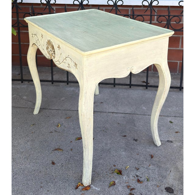 Mid 20th Century 18th C Style Swedish Rococo Painted Side Table For Sale - Image 5 of 6