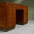 Mid-Century Modern Desk in Oak with Green Linoleum Top and Base, Italy For Sale - Image 3 of 9