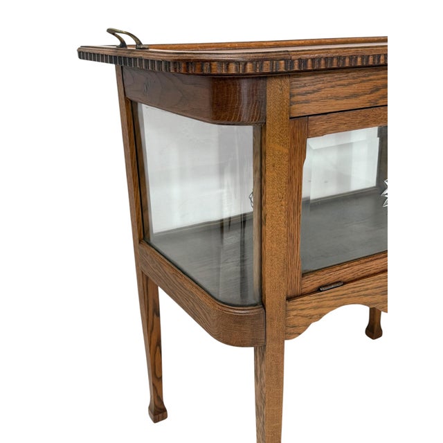 Art Nouveau Tea Cabinet with Serving Tray, 1900s For Sale - Image 11 of 13