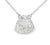 18K White Gold Trillion Diamond Designer Pendant Necklace This elegant pendant features a rare 0.7 ct trillion-cut diamond...