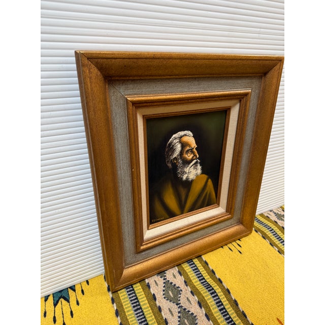 1970s Richard Swanson Distinguished Male in Yellow Jacket Original Painting, Signed For Sale - Image 5 of 12