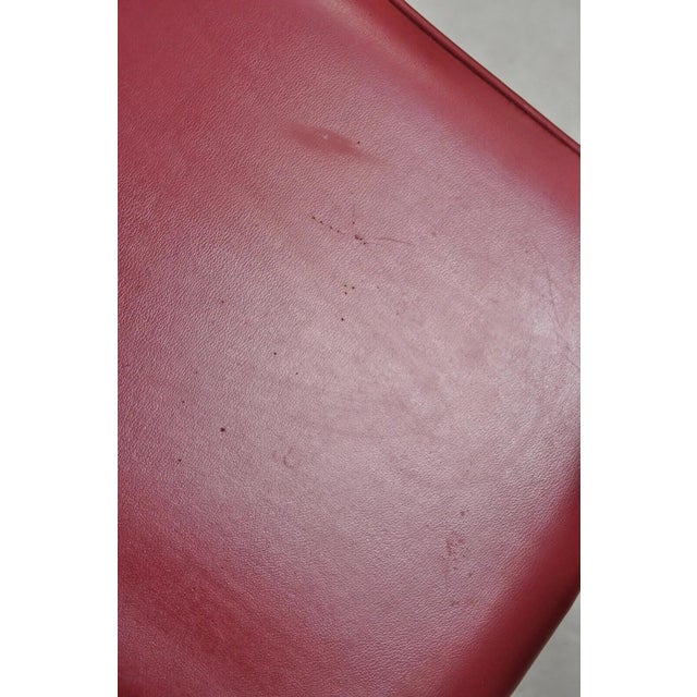 Metal Mid 20th Century Vintage General Fireproofing GoodForm Aluminum Red Vinyl Side Chairs - A Pair For Sale - Image 7 of 11