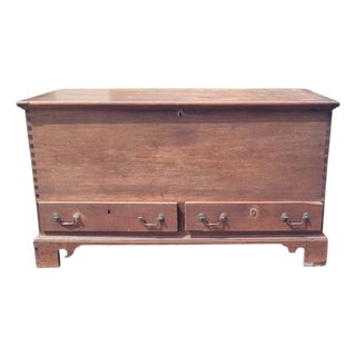 Late 18th Century Large Two Drawer American Chippendale Blanket Chest For Sale